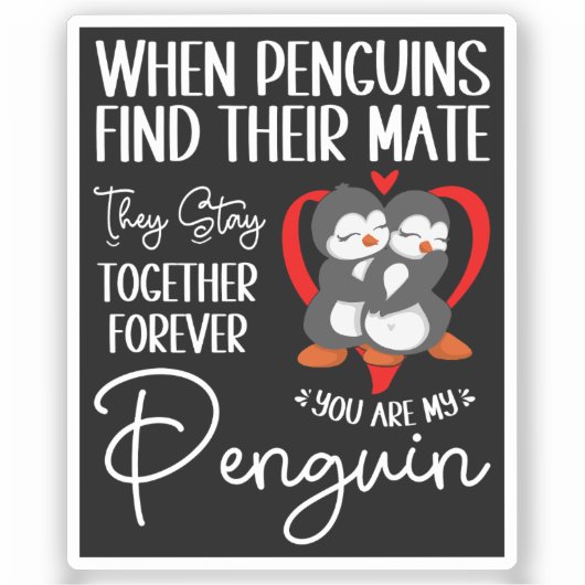 Wanneer pinguïns hun moeder vinden, blijven ze bij sticker (Voorkant)