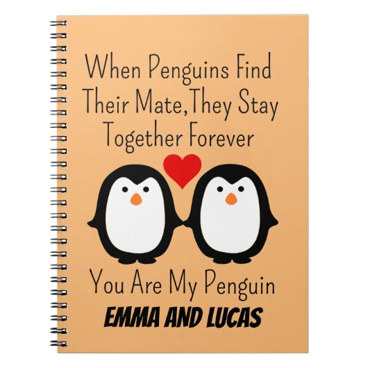 wanneer pinguïns hun partner vinden , blijven ze b notitieboek (Voorkant)