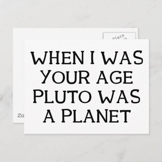 Wanneer Pluto Briefkaart (Voorkant / Achterkant)