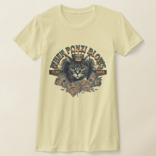 Wanneer Ponzi blaast T-shirt (Laagn)