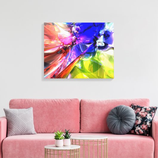 Wanneer regenbogen botsen canvas afdruk (Insitu (Woonkamer))