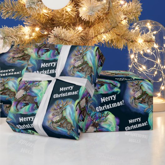 Wanneer rendieren vliegen cadeaupapier (Feestdagen)