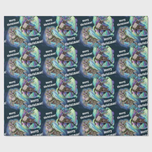 Wanneer rendieren vliegen cadeaupapier (Vlak)