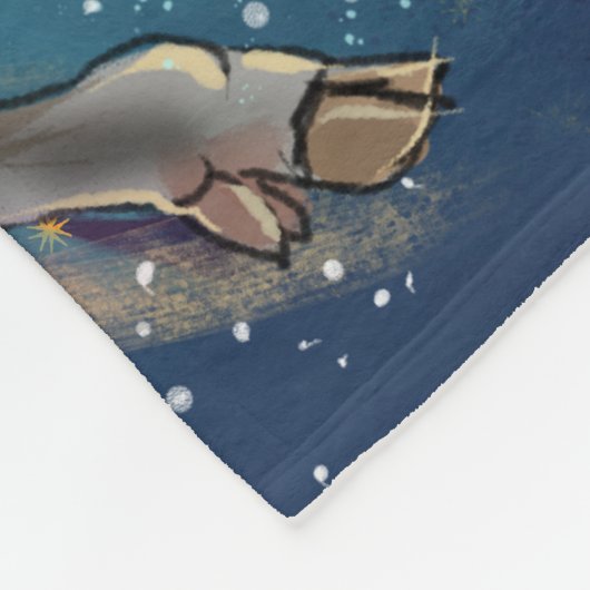 Wanneer rendieren vliegen fleece deken (Hoek)