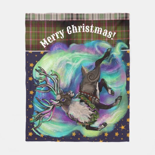 Wanneer rendieren vliegen fleece deken (Voorkant)