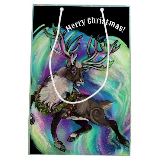 Wanneer rendieren vliegen medium cadeauzakje (Achterkant)