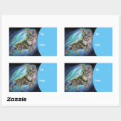 Wanneer rendieren vliegen rechthoekige sticker (Vel)