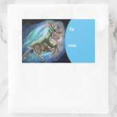 Wanneer rendieren vliegen rechthoekige sticker (Tas)