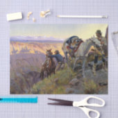 "Wanneer Shadows Hint Death" van Charles M Russell Tissuepapier (Craft)