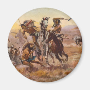 Wanneer Sioux en Blackfeet door Charles dat M. Magneet
