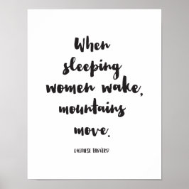 Wanneer slapende vrouwen wakker worden, bewegen de poster