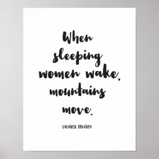 Wanneer slapende vrouwen wakker worden, bewegen de poster
