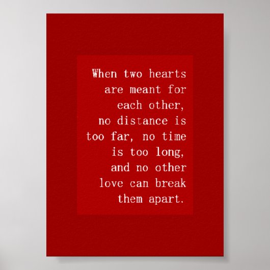 WANNEER TWEE HOORZITTEN VOOR ELK ANDERE GEEN DISTA POSTER (Voorkant)