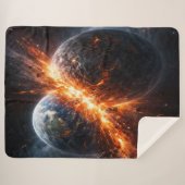 Wanneer twee planeten botsen sherpa deken (Voorkant (horizontaal))