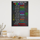 Wanneer u dit leslokaal ingaat, is het lesgeven poster (Keuken)