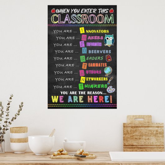 Wanneer u dit Poster voor klaslokaal invoert (Keuken)