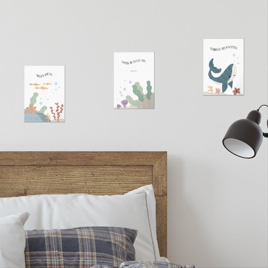 Wanneer u door dee waters poster set van 3 (Slaapkamer)