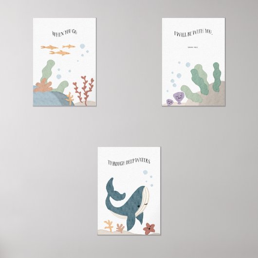 Wanneer u door dee waters poster set van 3 (Voorkant)