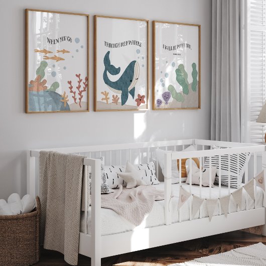 Wanneer u door dee waters poster set van 3