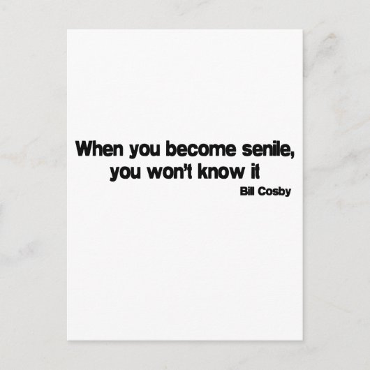 Wanneer u een seniel citaat bent briefkaart (Voorkant)