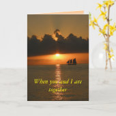 Wanneer u en ik samen - KAART ben (Gele Bloem)