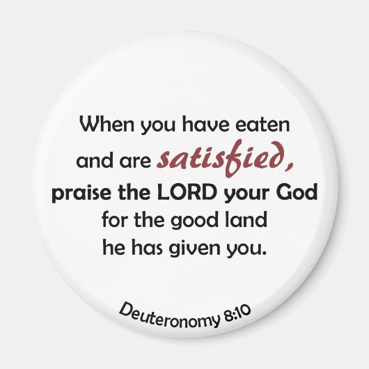 Wanneer u hebt gegeten (lichte achtergrond) magneet (Voorkant)