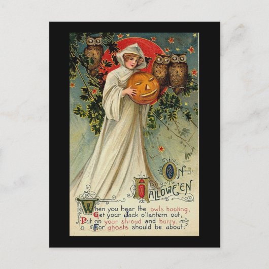 Wanneer u het Owl Hooting hoort Briefkaart (Voorkant)