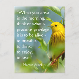 Wanneer u Marcus Aurelius inspiratie citaat P Briefkaart