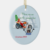 Wanneer u op de Naughty Lijst van de Kerstman bent Keramisch Ornament (Rechts)