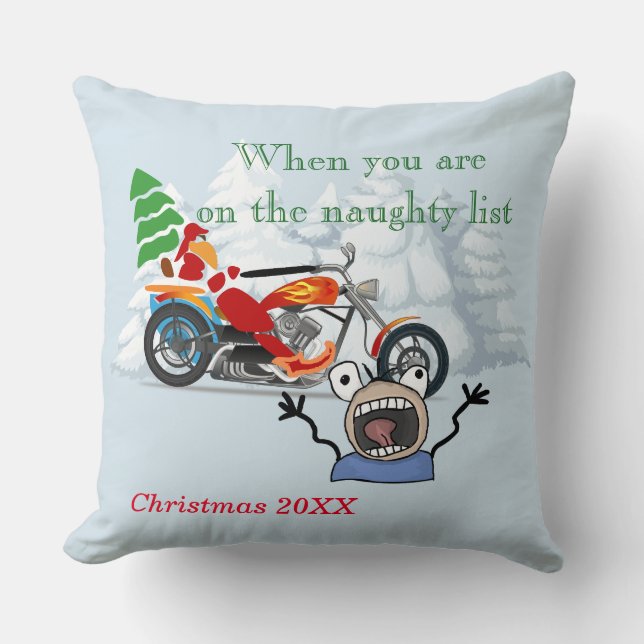 Wanneer u op de Naughty Lijst van de Kerstman bent Kussen (Voorkant)