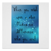 Wanneer u op een ster, grafische Ontwerp drukt Poster (Voorkant)