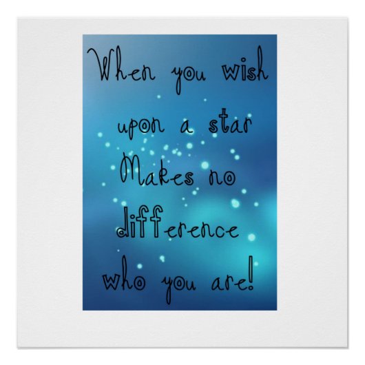 Wanneer u op een ster, grafische Ontwerp drukt Poster (Voorkant)