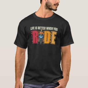 Wanneer u rijdt  motorfiets Biker Sport T-shirt