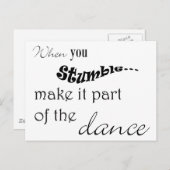 Wanneer u struikelt maak het van de dans scheiden briefkaart (Voorkant / Achterkant)
