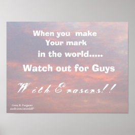 WANNEER U UW MARK-POSTER MAAKT POSTER