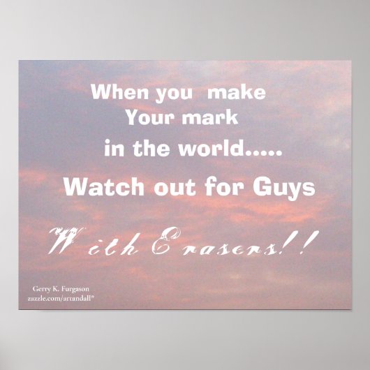 WANNEER U UW MARK-POSTER MAAKT POSTER (Voorkant)