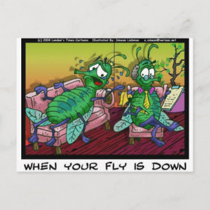 Wanneer Ur Fly is neergehaald, zijn dat grappige P Briefkaart