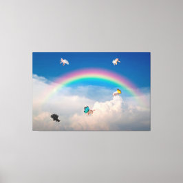 Wanneer Varkens 2 Stretched Canvas drukken Afdruk