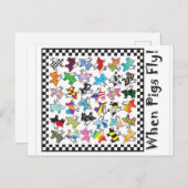 Wanneer varkens briefkaart vliegen (Voorkant / Achterkant)