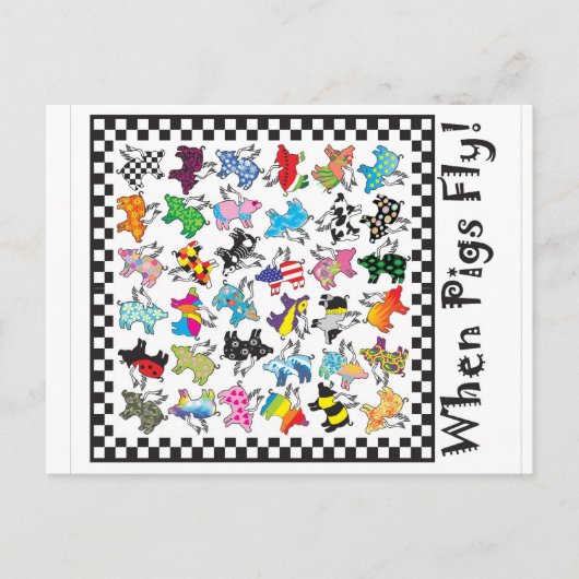 Wanneer varkens briefkaart vliegen (Voorkant)