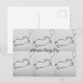 Wanneer varkens Briefkaart vliegen (Voorkant / Achterkant)