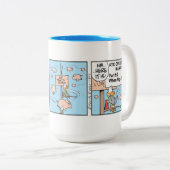 Wanneer varkens Cartoon koffie-Mok vliegen Tweekleurige Koffiemok (Voorkant rechts)