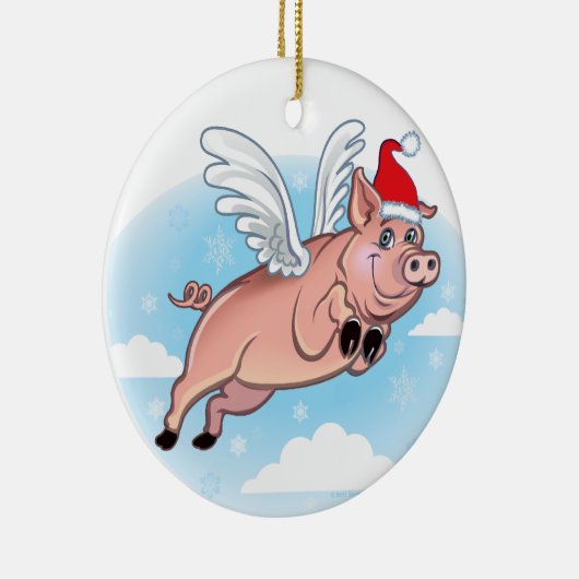 Wanneer Varkens een versiering ondergaan Keramisch Ornament (Rechts)