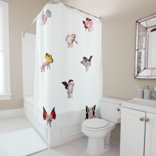 Wanneer Varkens het gordijn van de Vluchtdouche vo (In situ)