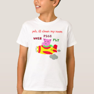 wanneer varkens kinder T-shirt vliegen