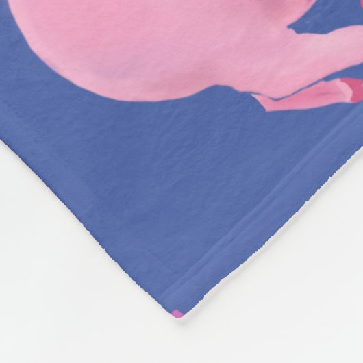 Wanneer varkens schattig roze blauw vliegen fleece deken (Hoek)