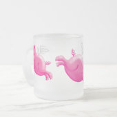 Wanneer varkens vetroze varkens vliegen matglas koffiemok (Voorkant links)