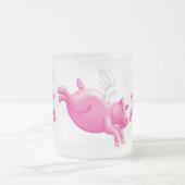 Wanneer varkens vetroze varkens vliegen matglas koffiemok (Center)