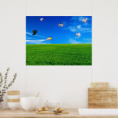 Wanneer Varkens Vliegen afdrukken Poster (Keuken)