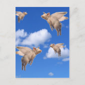 Wanneer varkens vliegen briefkaart (Voorkant)